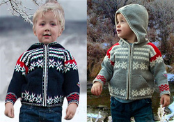 559  FANAFJELLET  Childrens Cardigan with Hood and Zip front