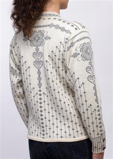 Maud Cardigan in Off white colour showing back of cardigan