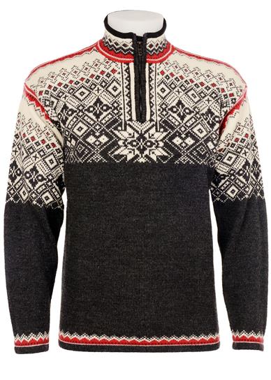 Classical Norwegian Pullover with Zipper and Fleece Lined Collar